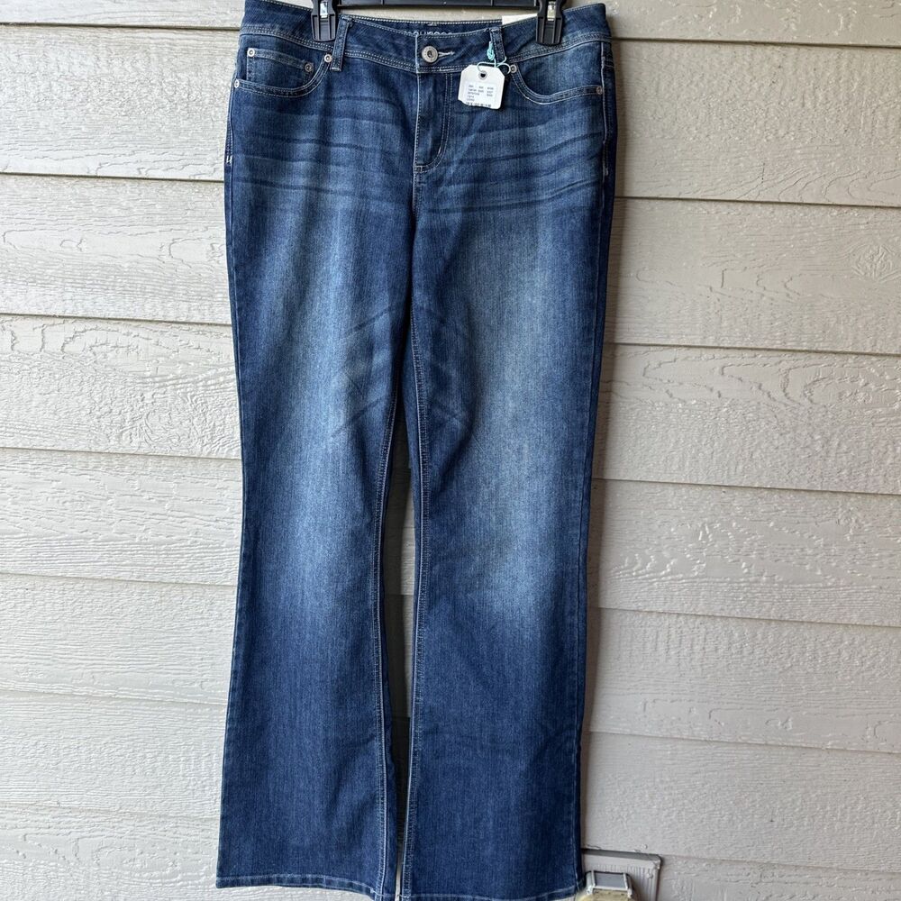 Womens Maurices Ellie Straight Fit Denim Blue Jean Size 13/14 Long Boho Festival